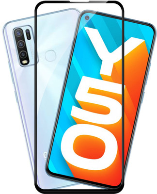 AuraX Edge To Edge Tempered Glass for Vivo Y50, Vivo Y30, Realme 8S 5G(Pack of 1)