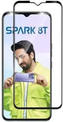 VISHZONE Edge To Edge Tempered Glass for Tecno Spark 8T(Pack of 1)