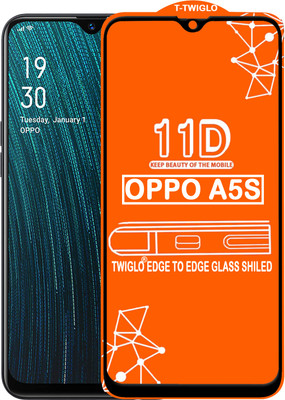 TWIGLO Edge To Edge Tempered Glass for OPPO A5S(Pack of 1)