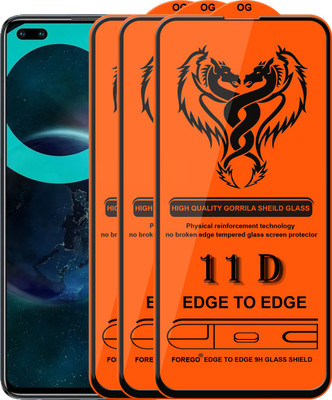 Forego Edge To Edge Tempered Glass for Infinix Zero 8i(Pack of 3)