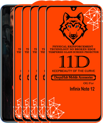 DeepzHub Edge To Edge Tempered Glass for Infinix Note 12(Pack of 5)