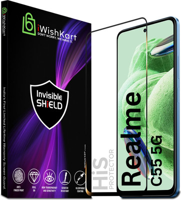iWishKart Edge To Edge Tempered Glass for Realme C55 (33W), Realme C 55 (33W) 5G, Military grade Edge to Edge gorilla glass(Pack of 1)