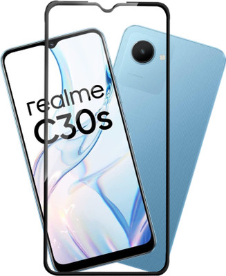 HUPSHY Edge To Edge Tempered Glass for realme C30s(Pack of 1)