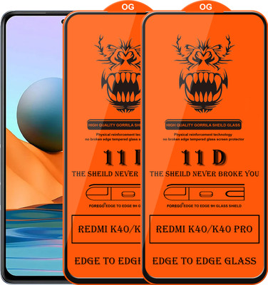 Forego Edge To Edge Tempered Glass for Redmi K40 Pro(Pack of 2)