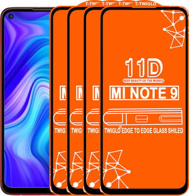TWIGLO Edge To Edge Tempered Glass for REDMI NOTE 9(Pack of 4)