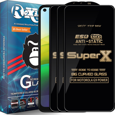 Roxel Edge To Edge Tempered Glass for MOTOROLA G9 POWER(Pack of 3)