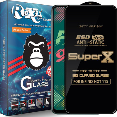 Roxel Edge To Edge Tempered Glass for INFINIX HOT 11S(Pack of 1)