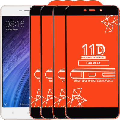 Qyist Edge To Edge Tempered Glass for Mi Redmi 4A(Pack of 4)