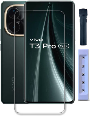 INFINITYWORLD Edge To Edge Tempered Glass for Vivo T3 Pro 5G, Vivo T3 Pro, (UV)(Pack of 1)