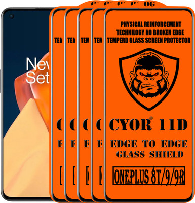 CYOR Edge To Edge Tempered Glass for ONEPLUS 9(Pack of 5)