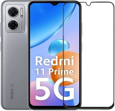 SamFame Edge To Edge Tempered Glass for Redmi 11 Prime 5G(Pack of 1)