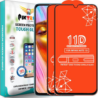 PikTrue Edge To Edge Tempered Glass for Infinix Note 12I(Pack of 2)