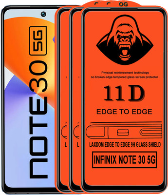 Laxdom Edge To Edge Tempered Glass for INFINIX NOTE 30 5G(Pack of 3)