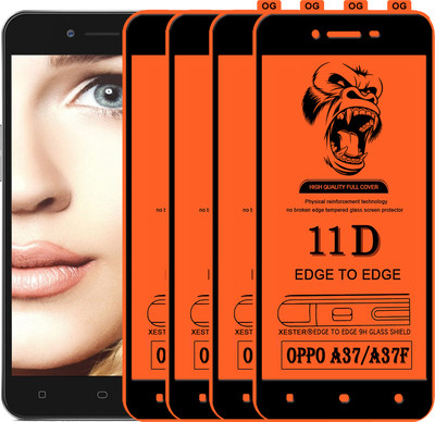 PFOAM Edge To Edge Tempered Glass for Oppo A37f(Pack of 4)