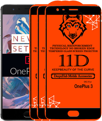 CRodible Edge To Edge Tempered Glass for OnePlus 3(Pack of 3)
