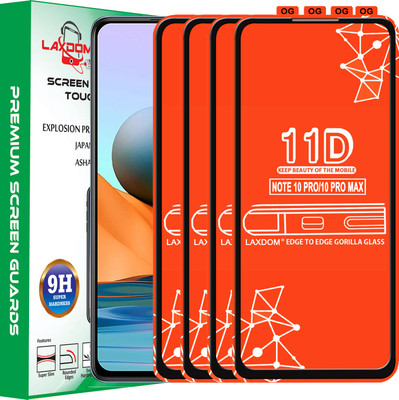 Laxdom Edge To Edge Tempered Glass for REDMI NOTE 10 PRO(Pack of 4)