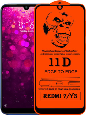 TOPTEMPER Edge To Edge Tempered Glass for REDMI Y3(Pack of 1)