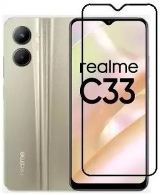 VDAT Edge To Edge Tempered Glass for Realme C33, realme C33, Realme C33 4G(Pack of 1)