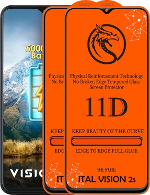 Pidgeot Edge To Edge Tempered Glass for Itel Vision 2S 4G(Pack of 2)