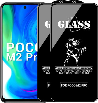 Qyist Edge To Edge Tempered Glass for POCO M2 PRO(Pack of 2)