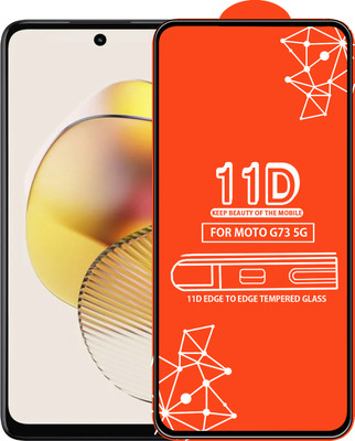 Qyist Edge To Edge Tempered Glass for Moto G73 5G(Pack of 1)