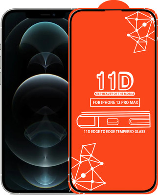 Roxel Edge To Edge Tempered Glass for Iphone 12 Pro Max(Pack of 1)