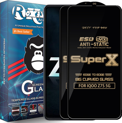 Roxel Edge To Edge Tempered Glass for IQOO Z7S 5G(Pack of 2)