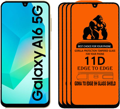 GDMA Edge To Edge Tempered Glass for SAMSUNG A16(Pack of 4)