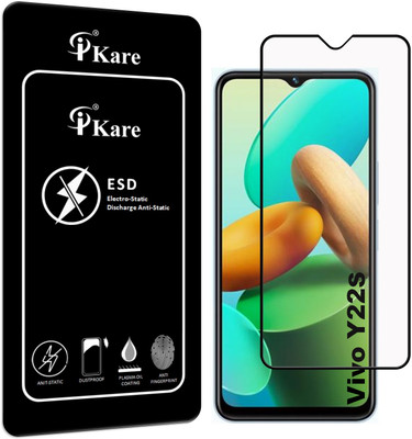 iKare Edge To Edge Tempered Glass for Vivo Y22S(Pack of 1)