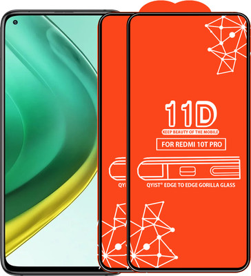 Qyist Edge To Edge Tempered Glass for Mi 10T Pro(Pack of 2)
