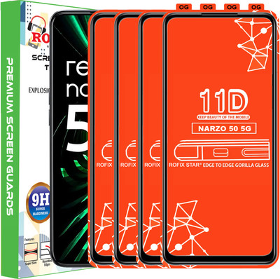 Rofix star Edge To Edge Tempered Glass for REALME NARZO 50 5G(Pack of 4)
