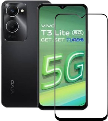 LIKEDESIGN Edge To Edge Tempered Glass for vivo T3 Lite 5G(Pack of 1)