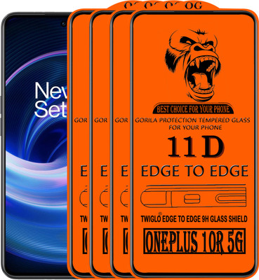 TWIGLO Edge To Edge Tempered Glass for ONEPLUS 10R 5G(Pack of 4)