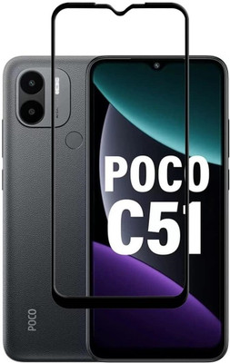 ChutPutMart Edge To Edge Tempered Glass for Poco C51(Pack of 1)