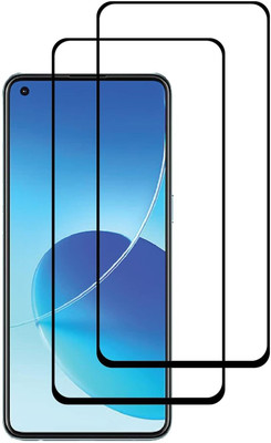 NaturalBuy Edge To Edge Tempered Glass for Oppo Reno 6 (5G)-| / Tempered Glass | Screen Protector Full HD Quality Tempered Glass Anti-Scratch Edge to Edge Coverage with Easy Installation Kit (Black) |(Pack of 2)