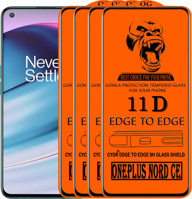 CYOR Edge To Edge Tempered Glass for ONEPLUS NORD CE(Pack of 4)