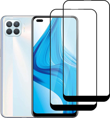 NIMMIKA ENTERPRISES Edge To Edge Tempered Glass for Oppo F17 Pro/Oppo A93(Comprehensive protection | High-quality material | Multi-layered coating | Clear and smooth surface | Thin and lightweight | Easy to install)(Pack of 2)