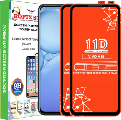 Rofix star Edge To Edge Tempered Glass for VIVO V19(Pack of 2)
