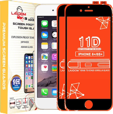 Laxdom Edge To Edge Tempered Glass for Apple iPhone 6s Plus(Pack of 2)