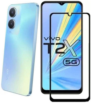 SM Styles Edge To Edge Tempered Glass for Vivo T2x 5G(Pack of 1)