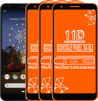 TWIGLO Edge To Edge Tempered Glass for GOOGLE PIXEL 3A XL(Pack of 3)