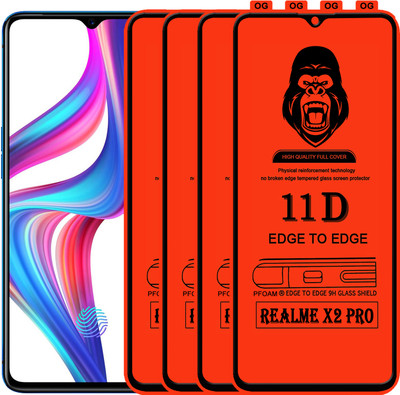 Laxdom Edge To Edge Tempered Glass for Realme X2 Pro(Pack of 4)