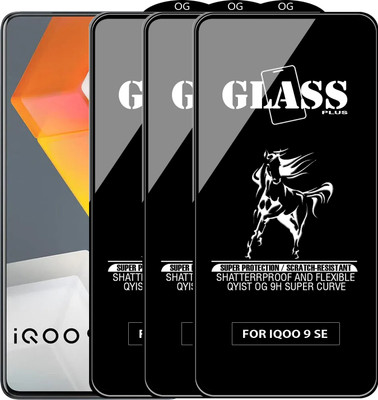 Qyist Edge To Edge Tempered Glass for IQOO 9 SE(Pack of 3)
