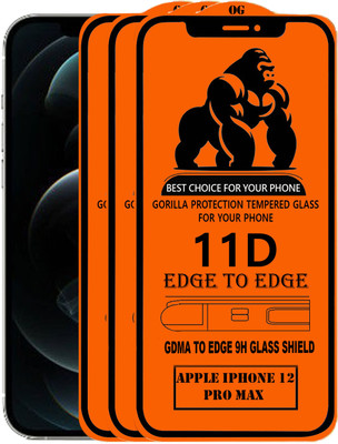 GDMA Edge To Edge Tempered Glass for Apple iPhone 12 Pro Max(Pack of 3)