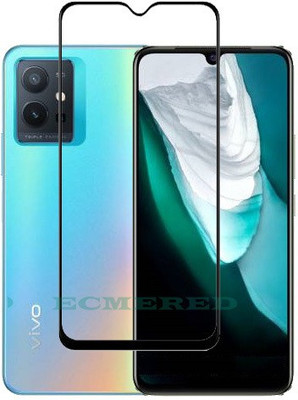 ECMERED Edge To Edge Tempered Glass for Vivo T1X, Vivo T1X 4G(Pack of 1)