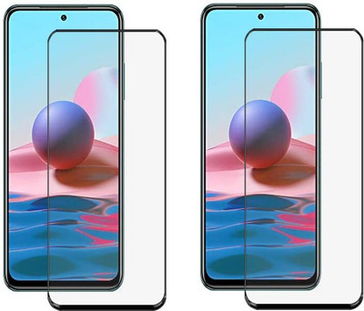 HIE POWER Edge To Edge Tempered Glass for Redmi Note 10 / Redmi Note 10s / Redmi Note 10T 5G -| 9H Hardness, Anti-Scratch Edge to Edge Full Glue Mobile Screen protector with Wet & dry Wipes |(Pack of 2)
