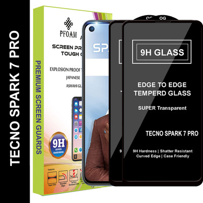 PFOAM Edge To Edge Tempered Glass for TECNO SPARK 7 PRO(Pack of 2)