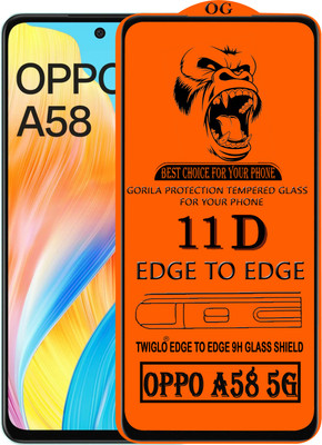 TWIGLO Edge To Edge Tempered Glass for OPPO A58 4G(Pack of 1)