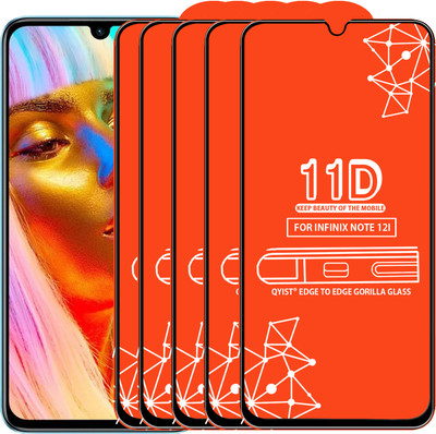 Qyist Edge To Edge Tempered Glass for Infinix Note 12I(Pack of 5)
