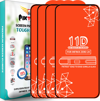 PikTrue Edge To Edge Tempered Glass for Infinix Zero 20(Pack of 4)